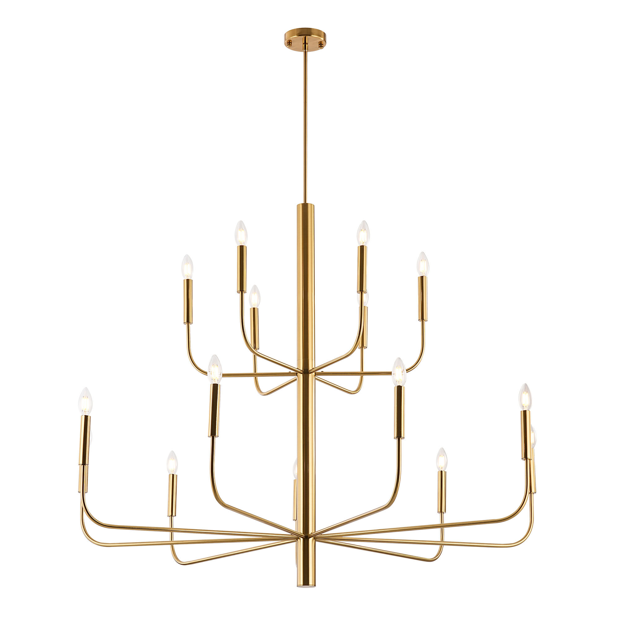 JCR ティンバルベル Gracie Oaks Yanibel 15-Light 2-Tier Minimalist Candlestick